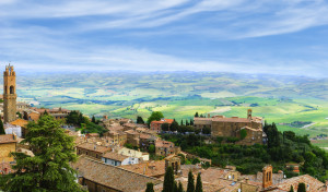 The ancient Italian town of Montalcino